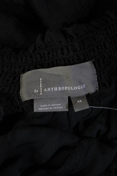 Anthropologie Womens Black Bohemian Square Neck Tank Size XS