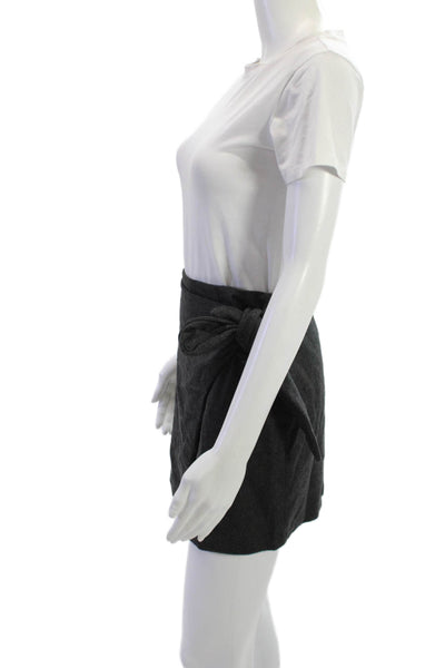 Wilfred Women Mini Wrap Skirt Dark Gray Wool Cashmere Size 2