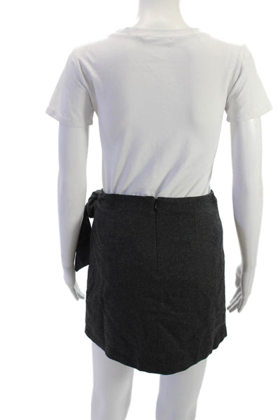 Wilfred Women Mini Wrap Skirt Dark Gray Wool Cashmere Size 2