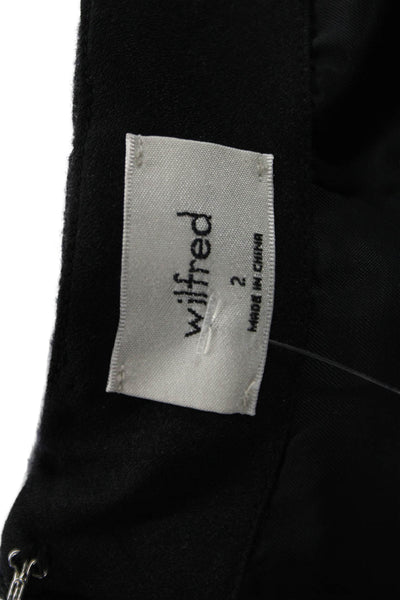 Wilfred Women Mini Wrap Skirt Dark Gray Wool Cashmere Size 2