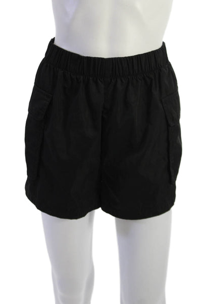 ATM Unisex Cargo Shorts Black 100% Polyester Army Size S