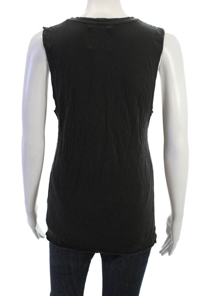 Karssen Zoe Karssen Womens Basic Jersey Skull Graphic Tank Black Size S