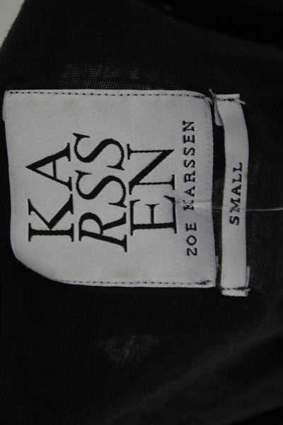 Karssen Zoe Karssen Womens Basic Jersey Skull Graphic Tank Black Size S