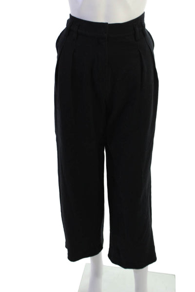 Sonia Rykiel Women Cropped Dress Pants Black Button Size S