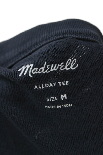 Madewell Mens Dark Blue Cotton Crew Neck Short Sleeve T-Shirt Size M