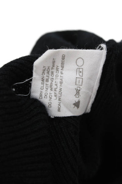 Intermix Unisex Black Mock Neck Pullover Sweater Cashmere Blend Size PP