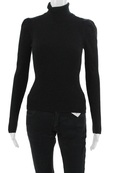 Aqua Womens Black Pullover Turtleneck Long Sleeve Sweater Size XS