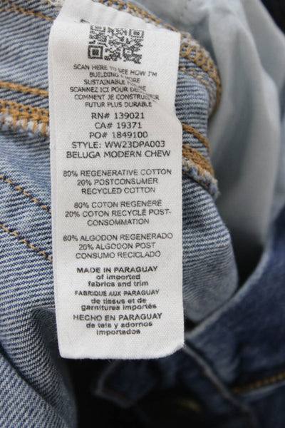 Frame Womens Cropped Wide Leg Jeans Blue High Rise Size 24