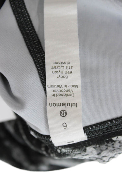 Lululemon Women Ankle Camo Black Leggings Size 6