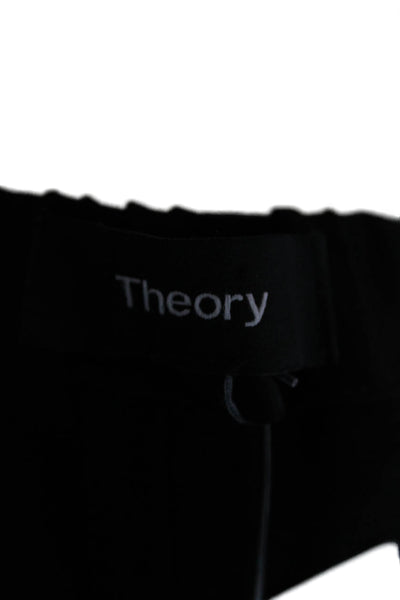 Theory Womens Dress Pants Black Triacetate Polyester Blend Size PP