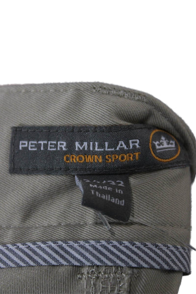 Peter Millar Mens Chino Pants Beige Polyester 30 Inseam Size 34