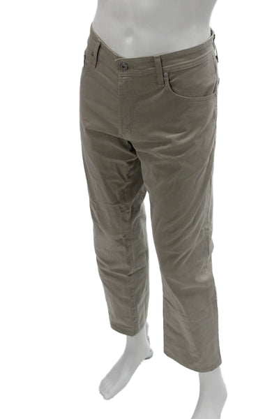 AG Adriano Goldschmied Mens Chinos Beige Button Size 34
