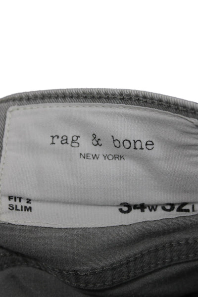 Rag & Bone Mens Cropped Ankle Pants Gray Size 34