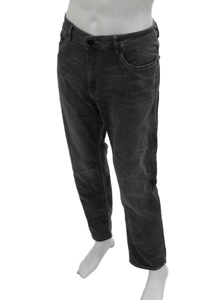 DL1961 Mens Straight Jeans Dark Gray 32in Inseam 98% Cotton Size 36