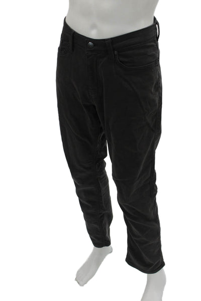 DU/ER Mens Cropped Black Pants Cotton Tencel Stretch Size 34