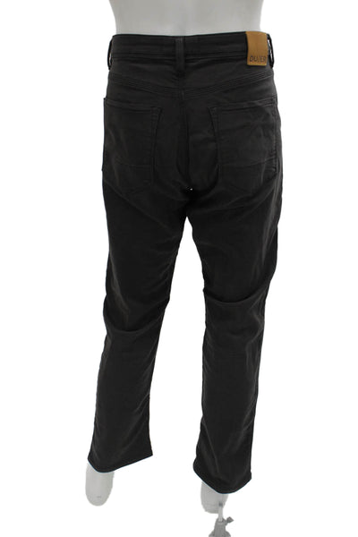 DU/ER Mens Cropped Black Pants Cotton Tencel Stretch Size 34