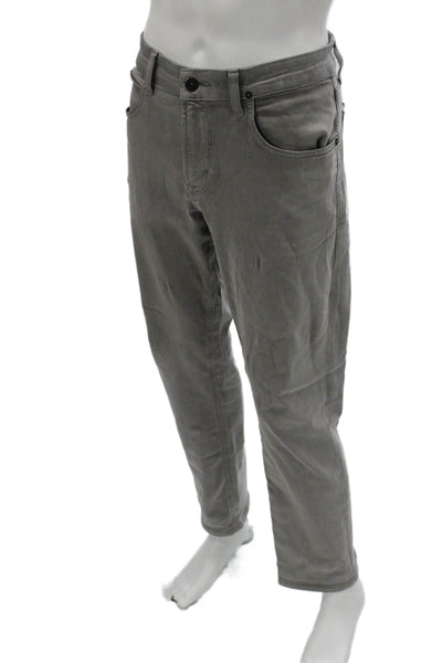 Hudson Mens Gray Chino Pants Button Fly Inseam 32 Size 34