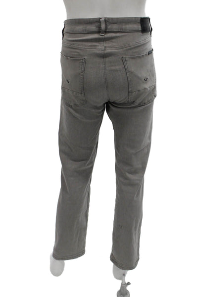 Hudson Mens Gray Chino Pants Button Fly Inseam 32 Size 34