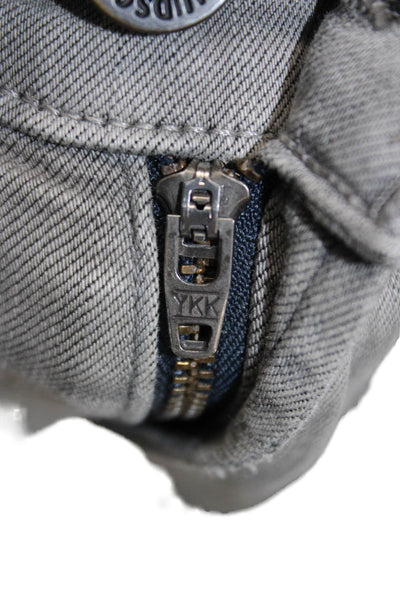 Hudson Mens Gray Chino Pants Button Fly Inseam 32 Size 34