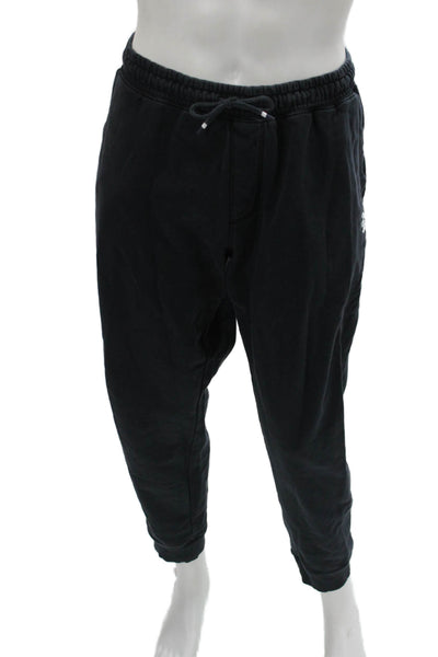 Penguin Mens Black Jogger Sweatpants Cotton Blend Drawstring Size XL