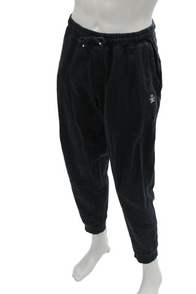 Penguin Mens Black Jogger Sweatpants Cotton Blend Drawstring Size XL