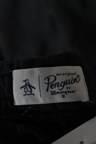 Penguin Mens Black Jogger Sweatpants Cotton Blend Drawstring Size XL