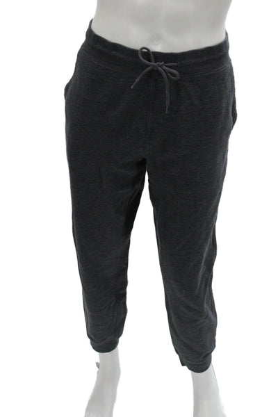 J Crew Mens Jogger Sweatpants Dark Gray Drawstring Elastic Waist Size L