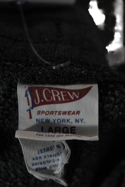 J Crew Mens Jogger Sweatpants Dark Gray Drawstring Elastic Waist Size L