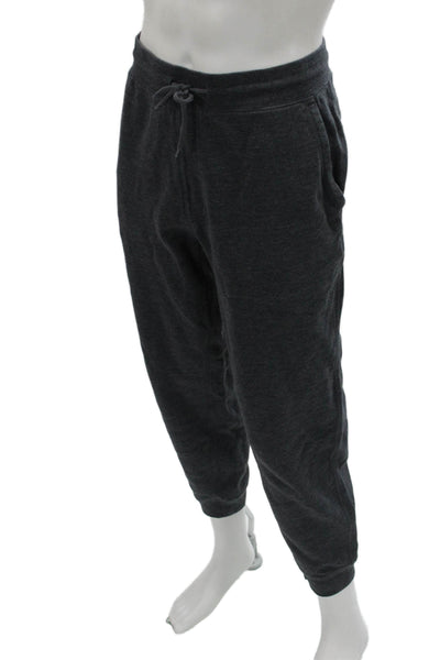 J Crew Men Dark Gray Jogger Sweatpants Drawstring Elastic Waist Size L