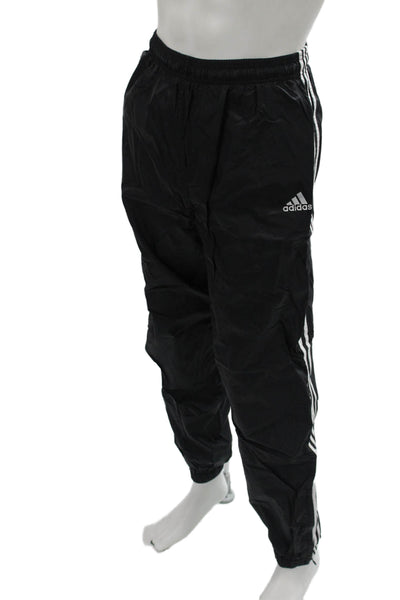 Adidas Mens Black Windbreaker Pants Nylon Big Tall Size M