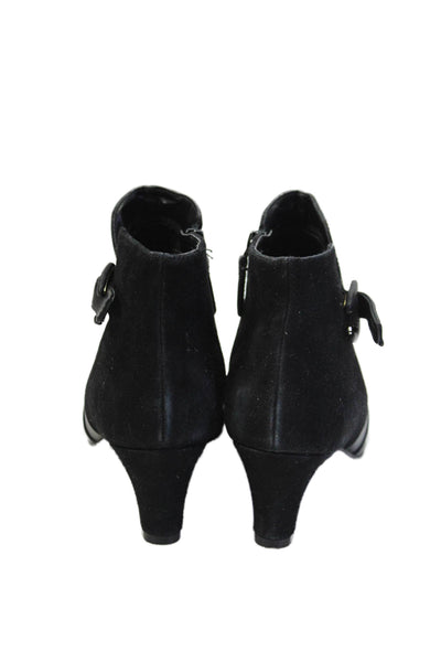 Cole Haan Grand.OS Womens Leather Zippered Buckled Ankle Boots Black Size 7.5