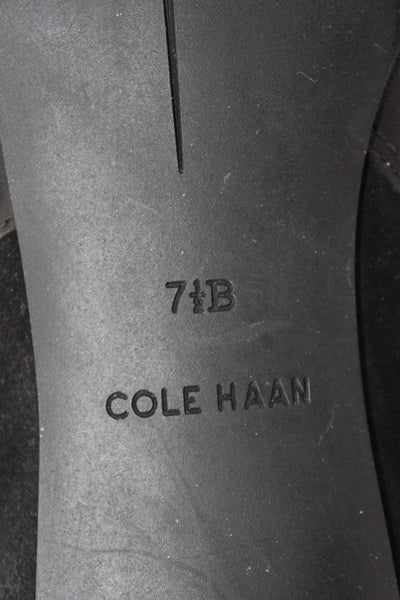 Cole Haan Grand.OS Womens Leather Zippered Buckled Ankle Boots Black Size 7.5