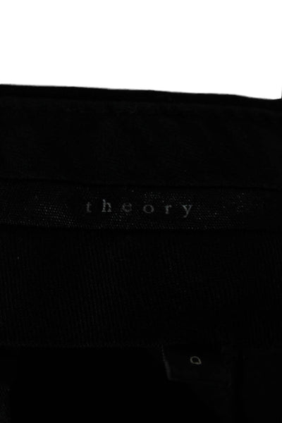 Theory Womens Ankle Cropped Dress Pants Black Size 0