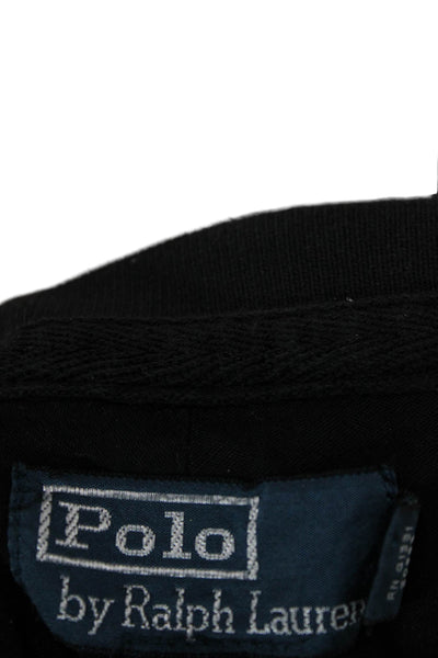 Polo Ralph Lauren Mens Short Sleeve Collared Pocket Polo Shirt Black Size Medium