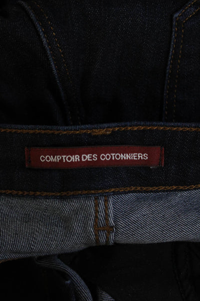 Comptoir Des Cotonniers Women Straight Jeans Dark Blue Size 30