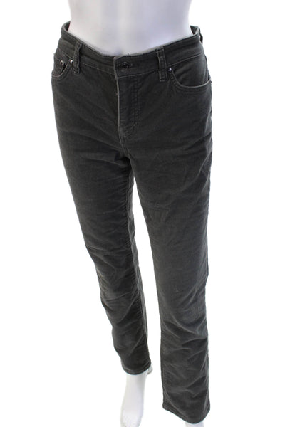 Lauren by Ralph Lauren Unisex Pants Dark Gray Button Cotton Leather Size 4