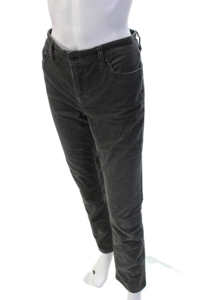 Lauren by Ralph Lauren Unisex Pants Dark Gray Button Cotton Leather Size 4
