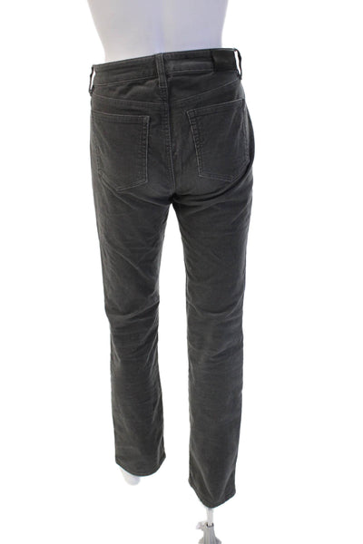 Lauren by Ralph Lauren Unisex Pants Dark Gray Button Cotton Leather Size 4