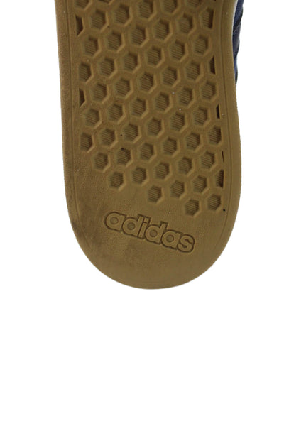 Adidas Womens Lace Up Logo Canvas Low Top Sneakers Blue White Size 6