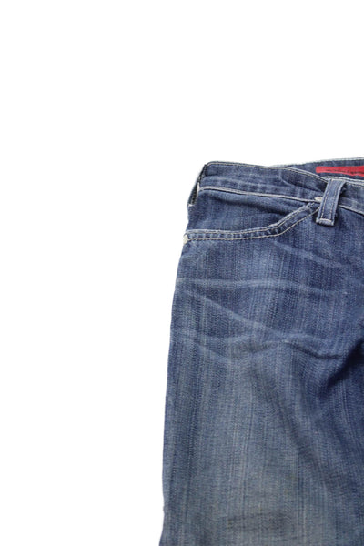 AG Adriano Goldschmied Women Petites Bootcut Jeans Blue Button Fly Size 24