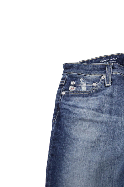 AG Adriano Goldschmied Women Skinny Ankle Jeans Blue Mid Rise 27 Size 23