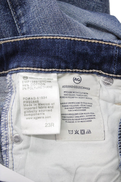 AG Adriano Goldschmied Women Skinny Ankle Jeans Blue Mid Rise 27 Size 23