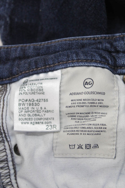 AG Adriano Goldschmied Unisex Skinny Jeans Dark Blue Mid Rise Size 23