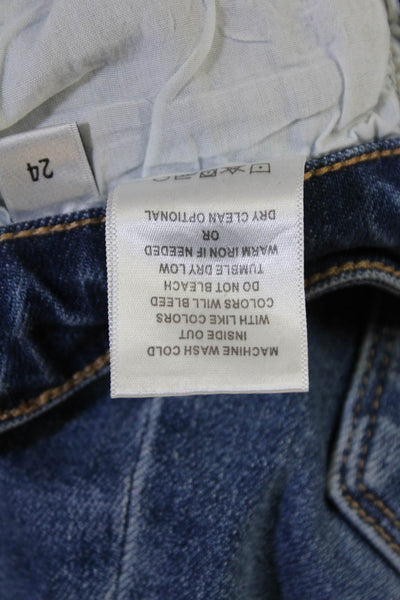 Vervet Womens Ankle Skinny Jeans Blue Mid Rise Button Size 24