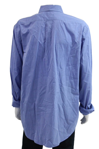 Polo Ralph Lauren Mens Cotton Collar Long Sleeve Button-Down Shirt Blue Size 2XL