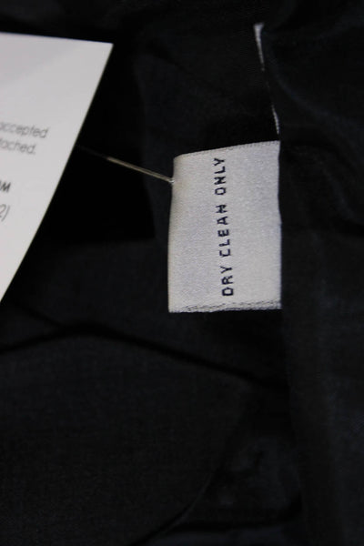 Brooks Brothers Women Dark Gray Wool Blend Collared 3/4 Sleeve Blazer Size 6