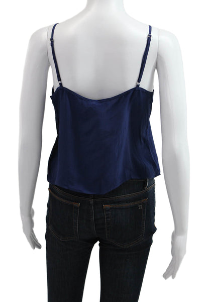 J Crew Womens Dark Blue V-Neck Spaghetti Strap Camisole 100% Viscose Size 4