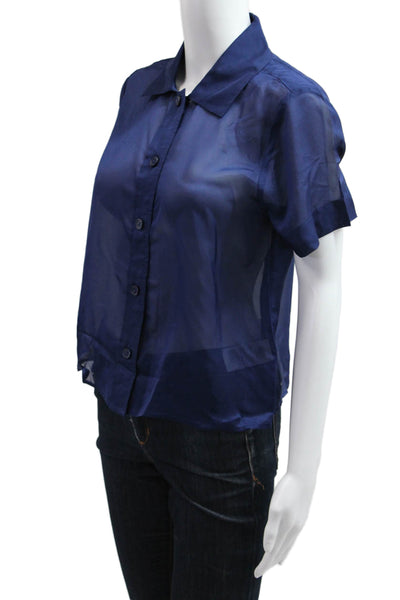 J Crew Womens Dark Blue V-Neck Spaghetti Strap Camisole 100% Viscose Size 4