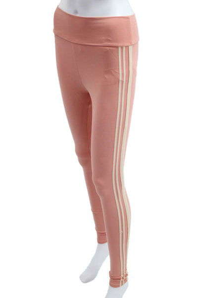 Live the Process Womens Petite Ankle Jegging Pink Striped Supplex Lycra Size M