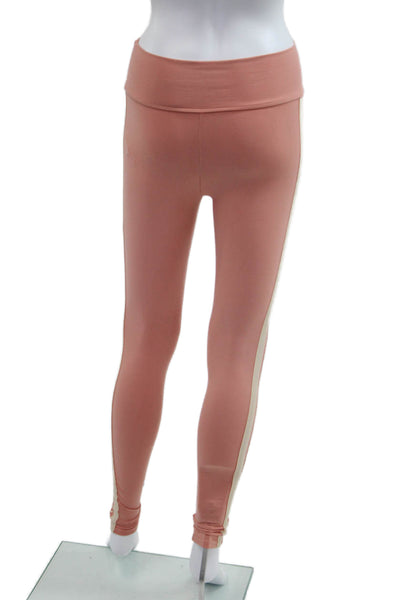 Live the Process Womens Petite Ankle Jegging Pink Striped Supplex Lycra Size M